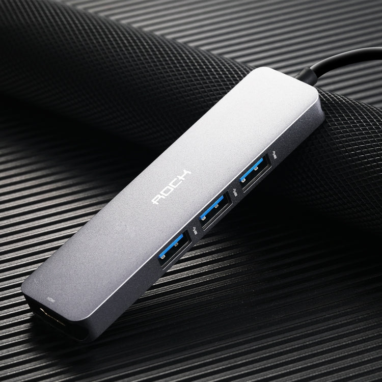Rock USB-C to HDMI+USB3.0x3 Adapter Cable