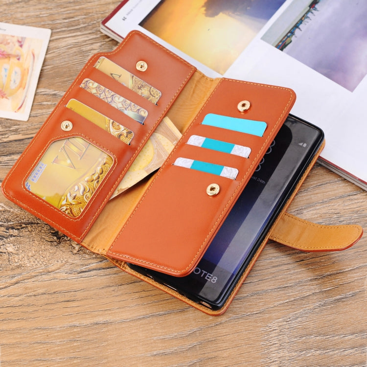 For Galaxy Note 8 PU Leather 3-layer 2 in 1 Horizontal Flip Protective Case with Card Slots & Wallet