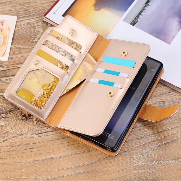 For Galaxy Note 8 PU Leather 3-layer 2 in 1 Horizontal Flip Protective Case with Card Slots & Wallet