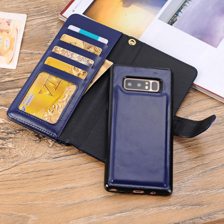 For Galaxy Note 8 PU Leather 3-layer 2 in 1 Horizontal Flip Protective Case with Card Slots & Wallet