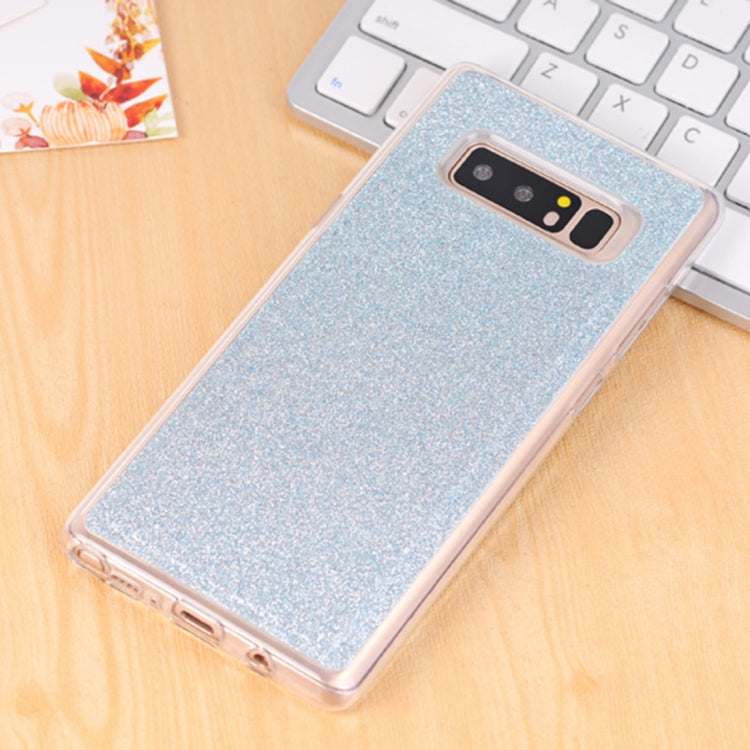 For Galaxy Note 8 Glitter Powder Frosted Shoulder Bag Horizontal Flip Leather Case Cover with Card Slots
