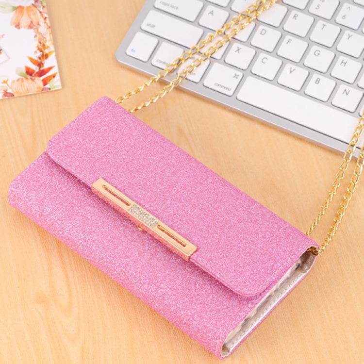 For Galaxy Note 8 Glitter Powder Frosted Shoulder Bag Horizontal Flip Leather Case Cover with Card Slots