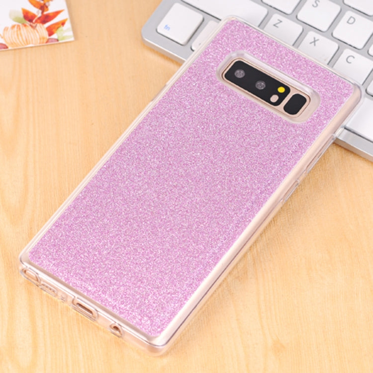 For Galaxy Note 8 Glitter Powder Frosted Shoulder Bag Horizontal Flip Leather Case Cover with Card Slots