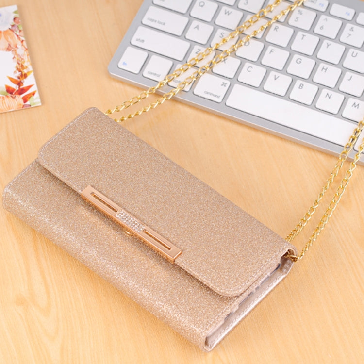 For Galaxy Note 8 Glitter Powder Frosted Shoulder Bag Horizontal Flip Leather Case Cover with Card Slots