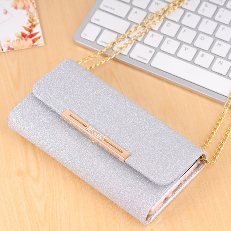 For Galaxy Note 8 Glitter Powder Frosted Shoulder Bag Horizontal Flip Leather Case Cover with Card Slots