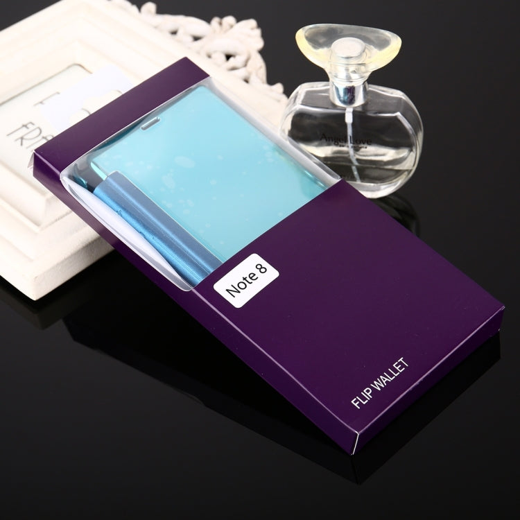 For Galaxy Note 8 Electroplating Mirror Horizontal Flip Leather Case