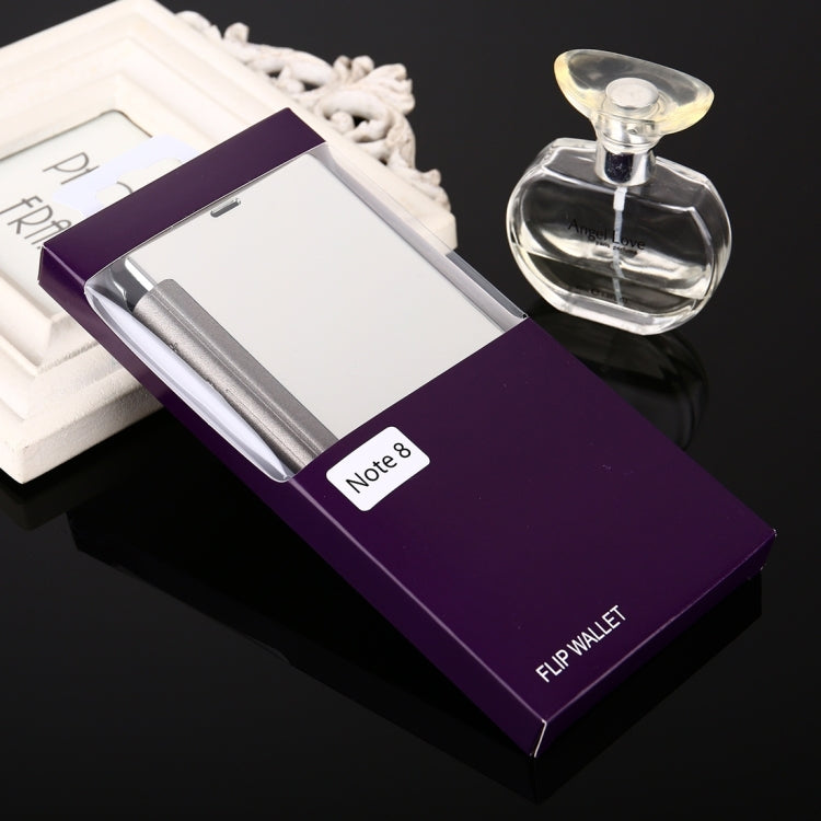 For Galaxy Note 8 Electroplating Mirror Horizontal Flip Leather Case