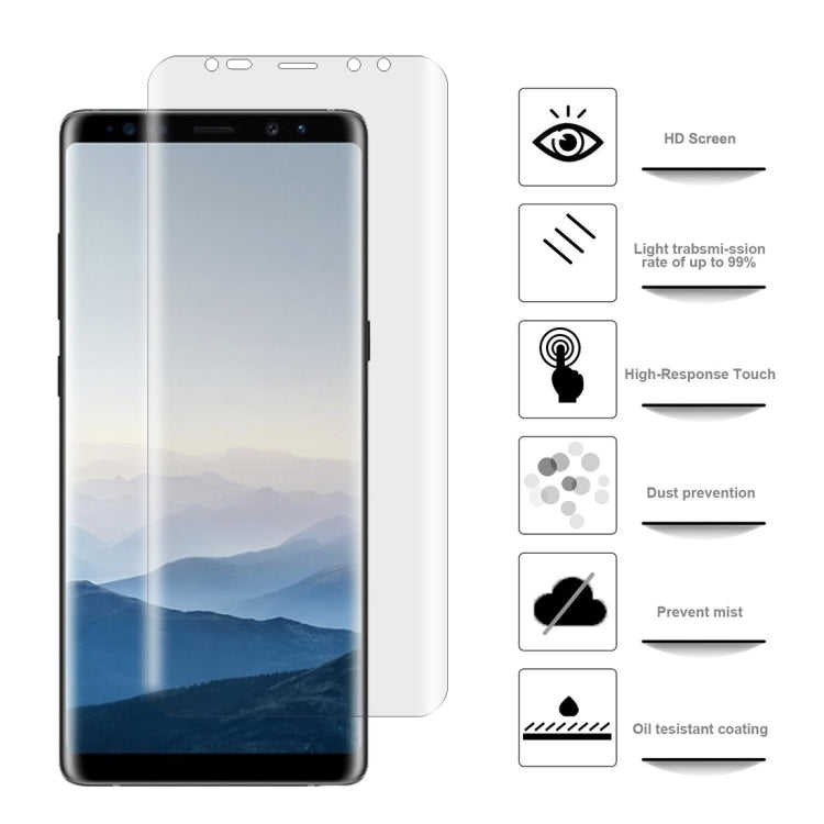 50 PCS 0.1mm HD 3D Curved PET Full Screen Protector for Galaxy Note 8