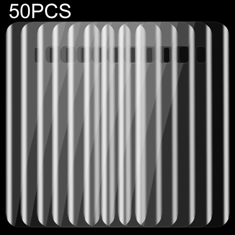 50 PCS 0.1mm HD 3D Curved PET Back Full Screen Protector for Galaxy S8, No Retail Package(Transparent)