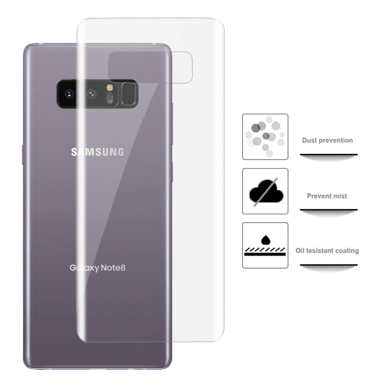 50 PCS 0.1mm HD 3D Curved PET Back Full Screen Protector for Galaxy Note 8, No Retail Package(Transparent)