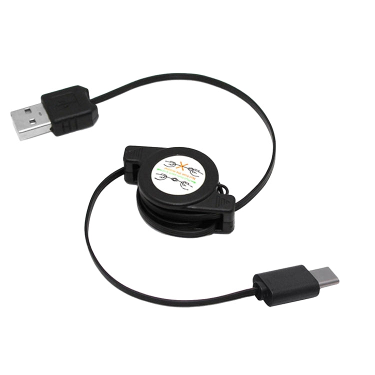 1A Retractable Type C to USB 2.0 Data / Charger Cable, For Galaxy S8 & S8 + / LG G6 / Huawei P10 & P10 Plus / Xiaomi Mi6 & Max 2 and other Smartphones, Length: 75cm(Black)
