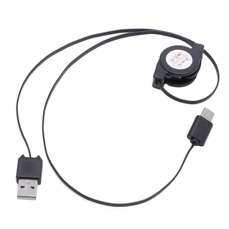 1A Retractable Type C to USB 2.0 Data / Charger Cable, For Galaxy S8 & S8 + / LG G6 / Huawei P10 & P10 Plus / Xiaomi Mi6 & Max 2 and other Smartphones, Length: 75cm(Black)