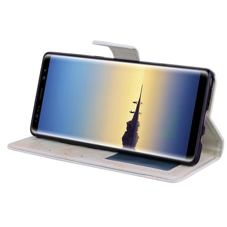 For Galaxy Note 8 Pressed Flowers Butterfly Love Pattern Horizontal Flip Leather Case with Holder & Card Slots & Wallet & Lanyard & Photo Frame