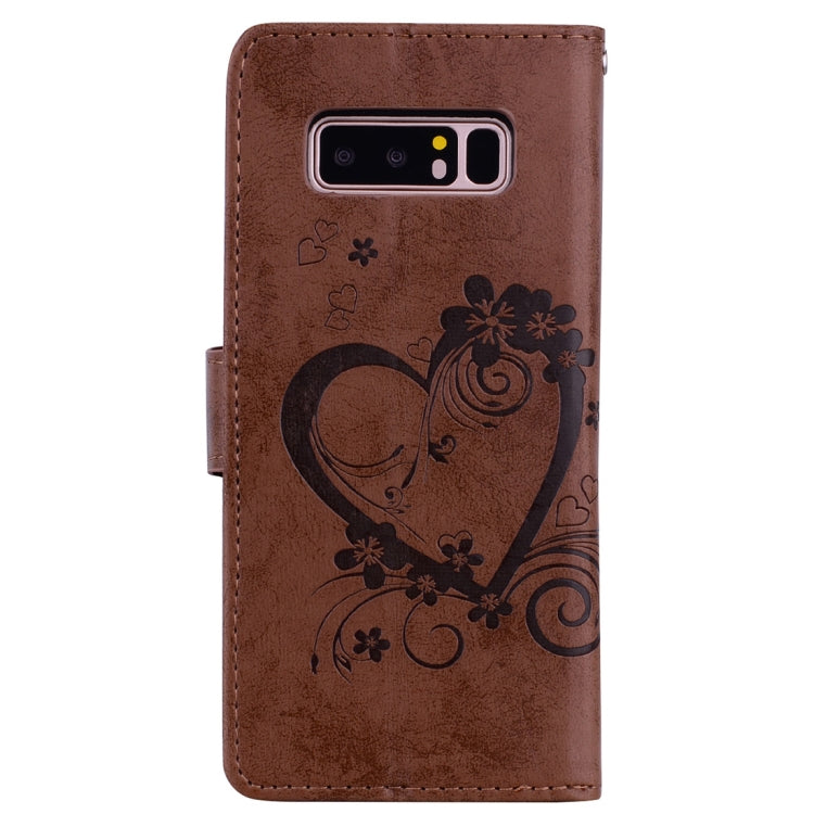 For Galaxy Note 8 Pressed Flowers Butterfly Love Pattern Horizontal Flip Leather Case with Holder & Card Slots & Wallet & Lanyard & Photo Frame