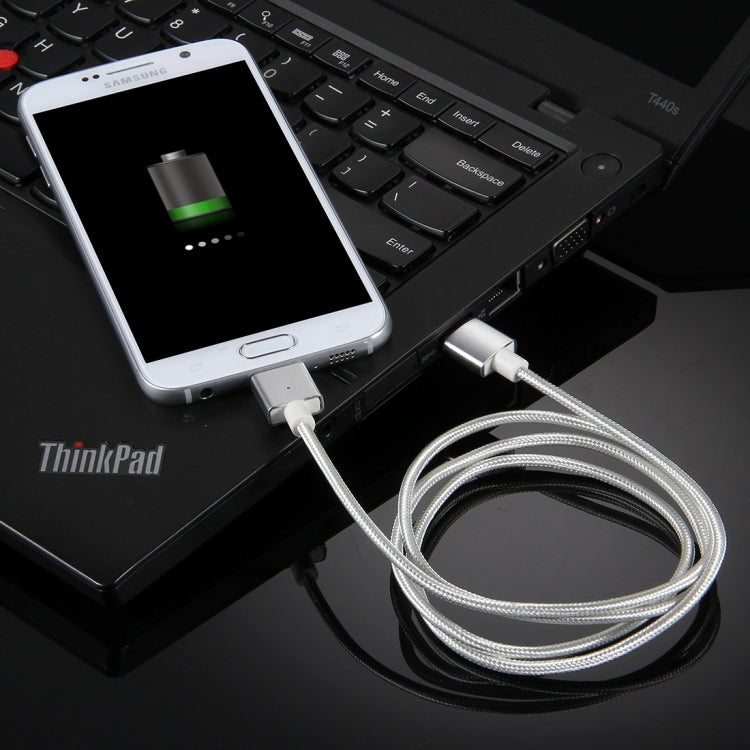 1m Weave Style 2A Magnetic Micro USB to USB 2.0 Data Sync Charging Cable, For Samsung, Xiaomi, Huawei, LG, HTC and Other Smartphone