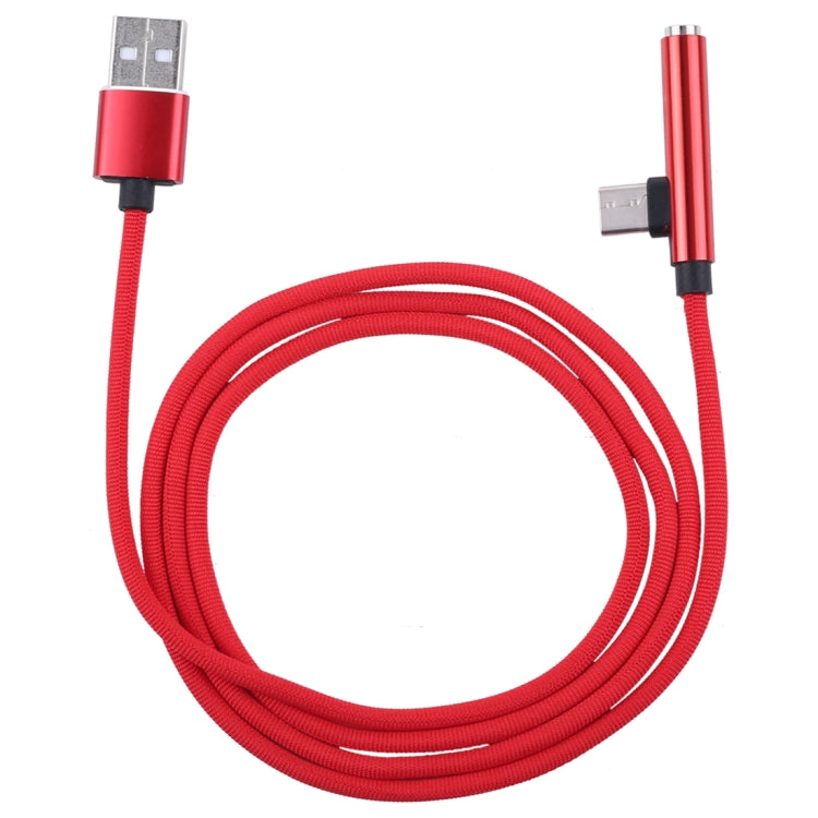 Type-C Male + USB to 3.5mm Female Cloth Earphone Audio Adapter Cable