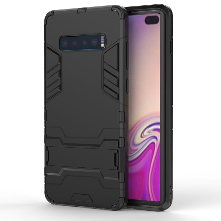 Shockproof PC + TPU Case for Galaxy S10+, with Holder