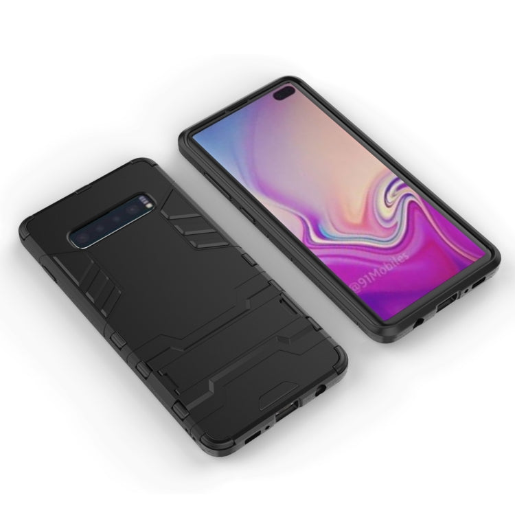 Shockproof PC + TPU Case for Galaxy S10+, with Holder