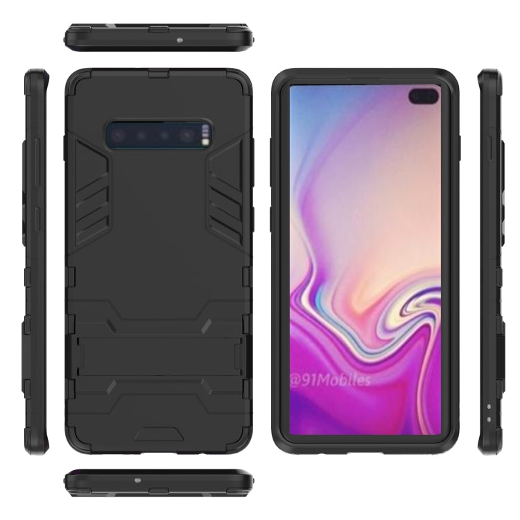 Shockproof PC + TPU Case for Galaxy S10+, with Holder