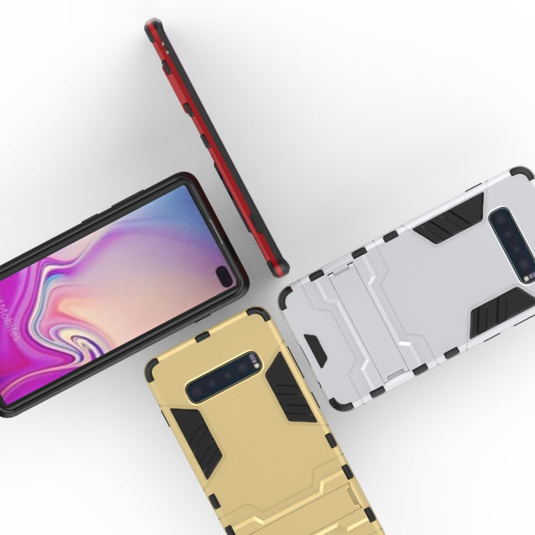 Shockproof PC + TPU Case for Galaxy S10+, with Holder