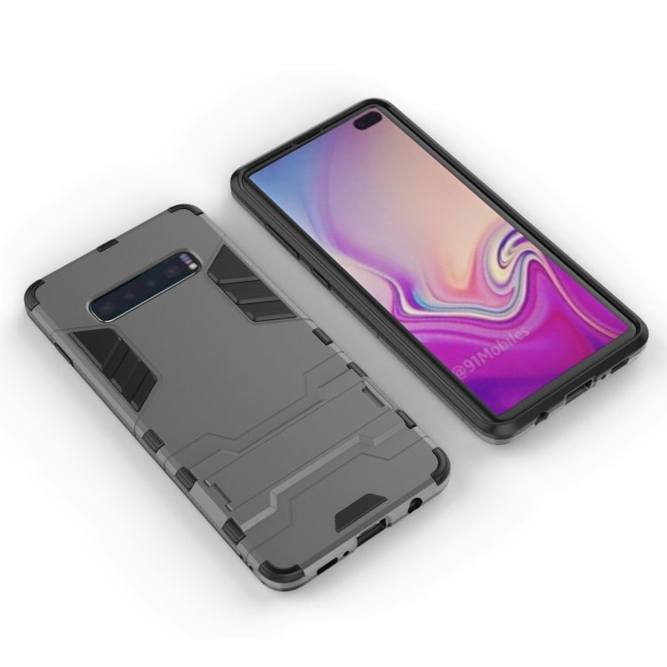 Shockproof PC + TPU Case for Galaxy S10+, with Holder
