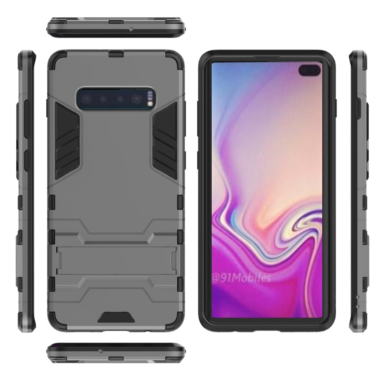 Shockproof PC + TPU Case for Galaxy S10+, with Holder