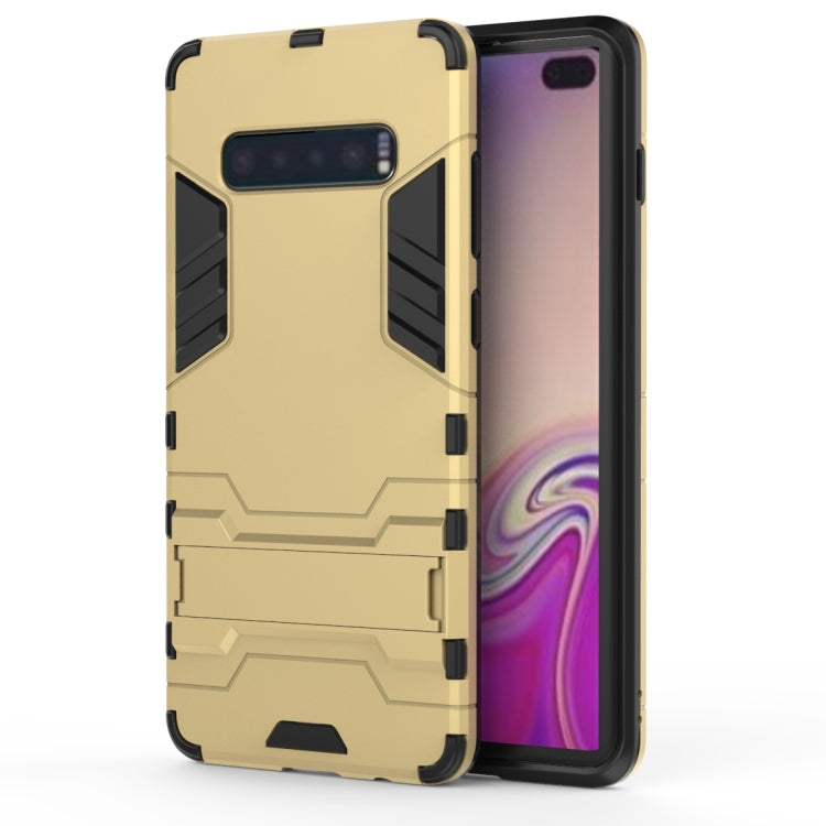 Shockproof PC + TPU Case for Galaxy S10+, with Holder