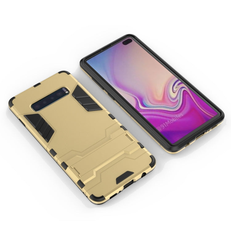 Shockproof PC + TPU Case for Galaxy S10+, with Holder
