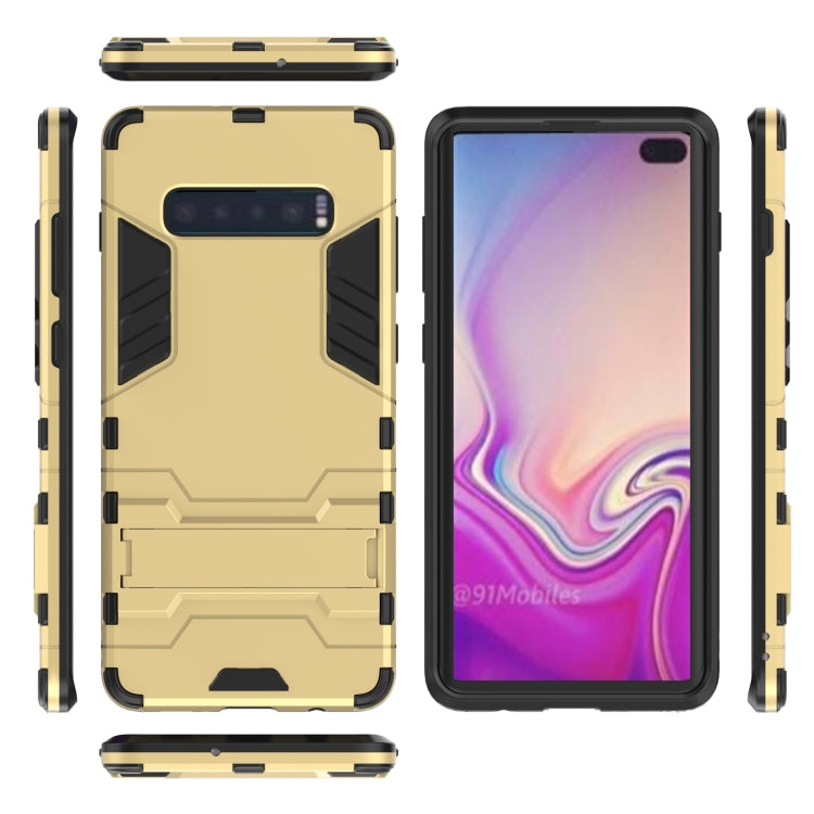 Shockproof PC + TPU Case for Galaxy S10+, with Holder