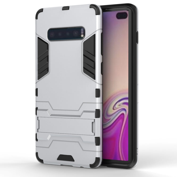 Shockproof PC + TPU Case for Galaxy S10+, with Holder