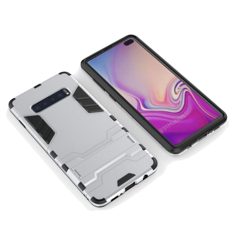 Shockproof PC + TPU Case for Galaxy S10+, with Holder