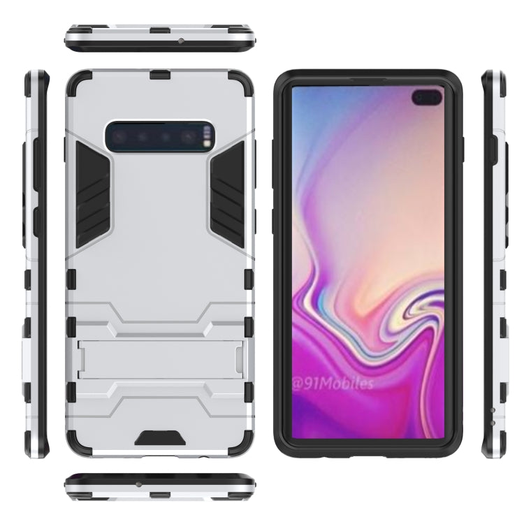 Shockproof PC + TPU Case for Galaxy S10+, with Holder