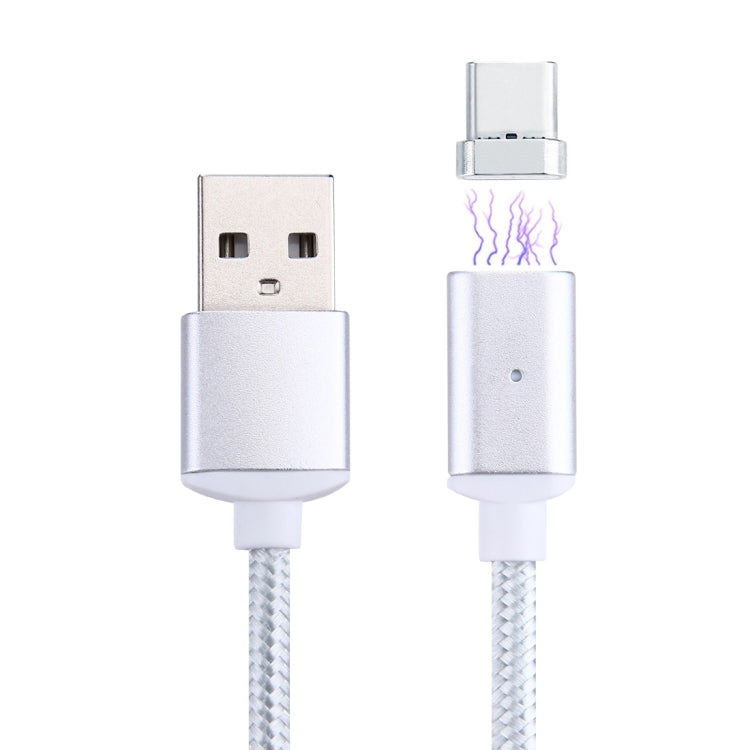 1m Weave Style Magnetic USB-C / Type-C to USB 2.0 Data Sync Charging Cable for Galaxy S8 & S8 + / LG G6 / Huawei P10 & P10 Plus / Xiaomi Mi6 & Max 2 and other Smartphones