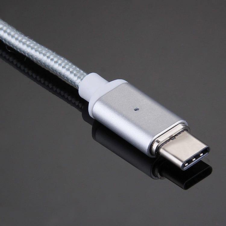 1m Weave Style Magnetic USB-C / Type-C to USB 2.0 Data Sync Charging Cable for Galaxy S8 & S8 + / LG G6 / Huawei P10 & P10 Plus / Xiaomi Mi6 & Max 2 and other Smartphones