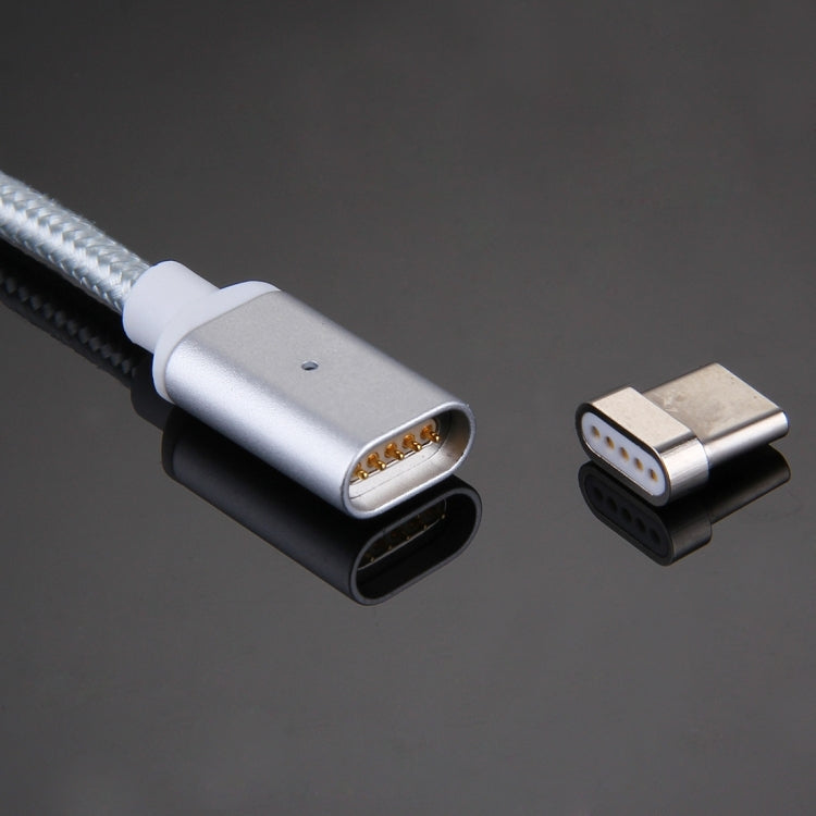 1m Weave Style Magnetic USB-C / Type-C to USB 2.0 Data Sync Charging Cable for Galaxy S8 & S8 + / LG G6 / Huawei P10 & P10 Plus / Xiaomi Mi6 & Max 2 and other Smartphones