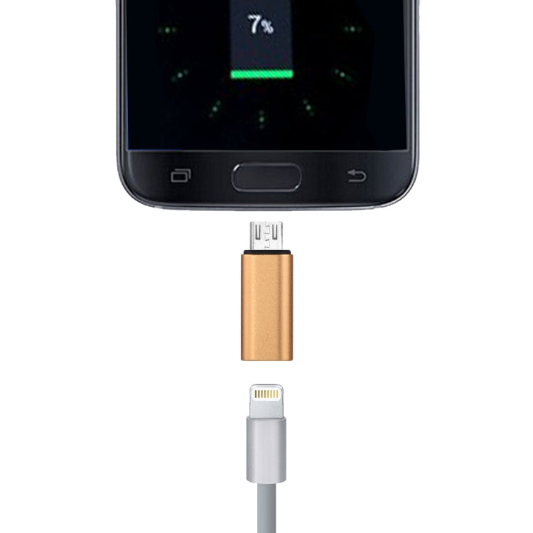 8 Pin Female to Micro USB Male Metal Shell Adapter, For Samsung / Huawei / Xiaomi / Meizu / LG / HTC and Other Smartphones