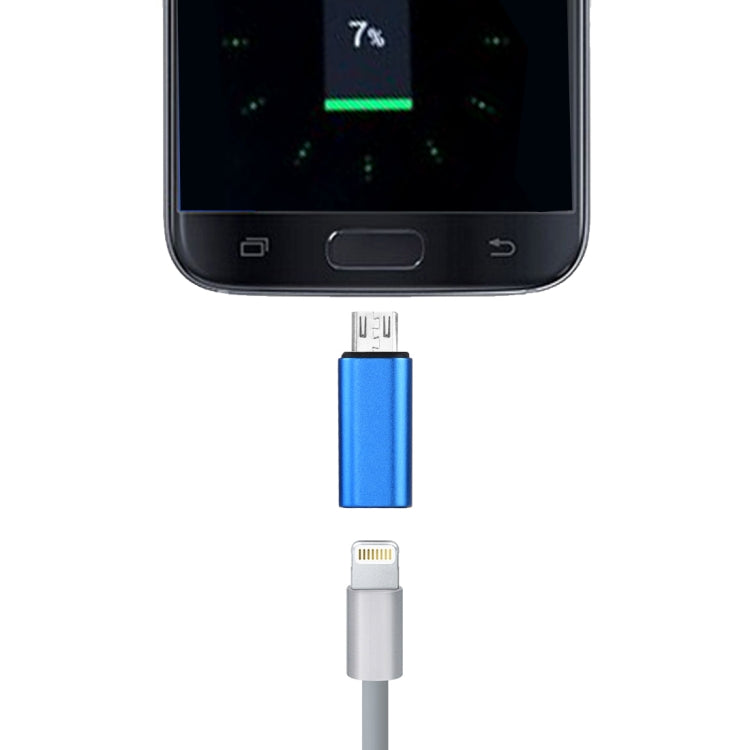 8 Pin Female to Micro USB Male Metal Shell Adapter, For Samsung / Huawei / Xiaomi / Meizu / LG / HTC and Other Smartphones