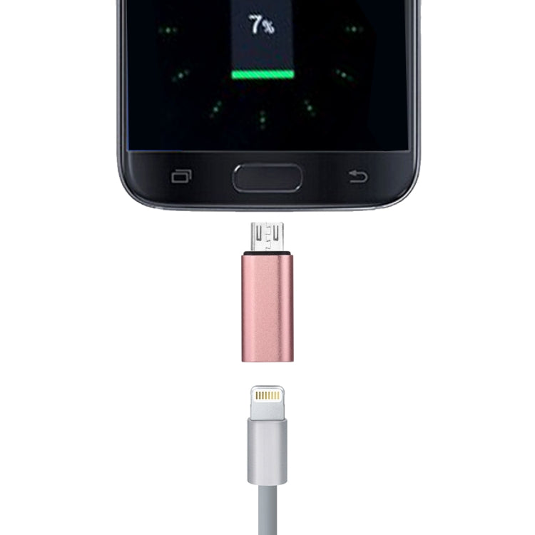 8 Pin Female to Micro USB Male Metal Shell Adapter, For Samsung / Huawei / Xiaomi / Meizu / LG / HTC and Other Smartphones