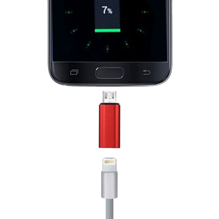 8 Pin Female to Micro USB Male Metal Shell Adapter, For Samsung / Huawei / Xiaomi / Meizu / LG / HTC and Other Smartphones