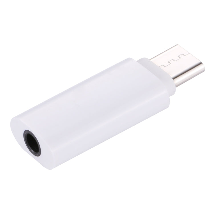 3.5mm Audio Female to USB-C / Type-C Male Adapter, For Galaxy S8 & S8 + / LG G6 / Huawei P10 & P10 Plus / Oneplus 5 / Xiaomi Mi6 & Max 2 and other Smartphones(White)