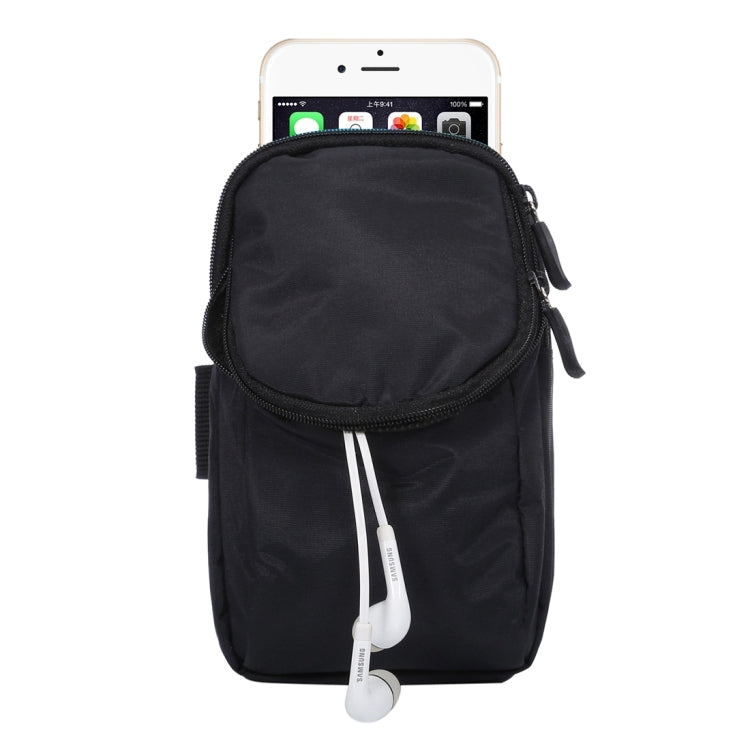 Universal Double Layer Zipper Multi-functional Leisure Style Sports Arm Bag for iPhone