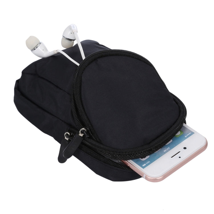 Universal Double Layer Zipper Multi-functional Leisure Style Sports Arm Bag for iPhone