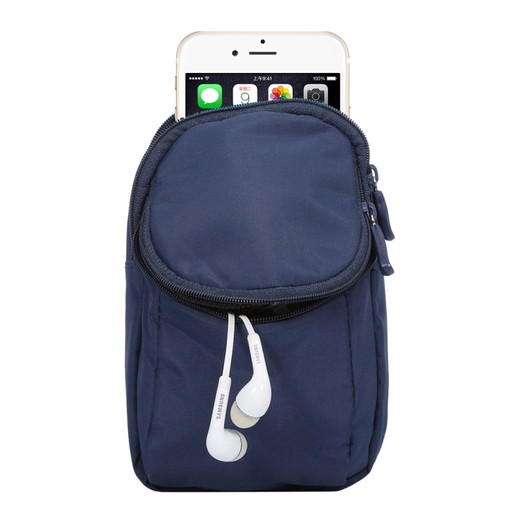 Universal Double Layer Zipper Multi-functional Leisure Style Sports Arm Bag for iPhone X & 7 & 7 Plus & 6 Plus & 6s Plus / Galaxy Note 8 & S7 Edge & S6 Edge+ / Huawei Mate 7 & Mate 8,Size:17.0 x 10.0 x 2.0cm