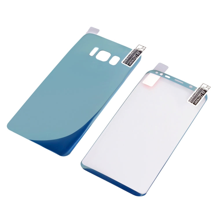 For Galaxy S8 Angibabe 0.1mm PET Curved Electroplate Front + Back Soft Full Screen Protector Film