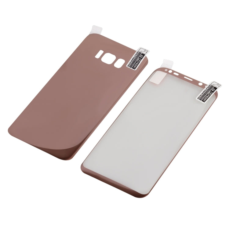 For Galaxy S8 Angibabe 0.1mm PET Curved Electroplate Front + Back Soft Full Screen Protector Film