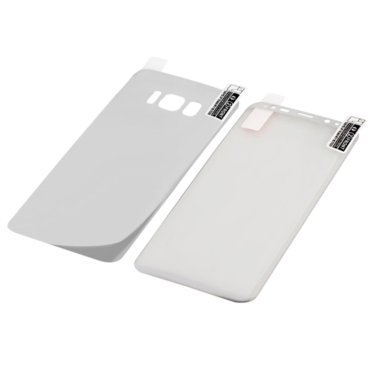 For Galaxy S8 Angibabe 0.1mm PET Curved Electroplate Front + Back Soft Full Screen Protector Film
