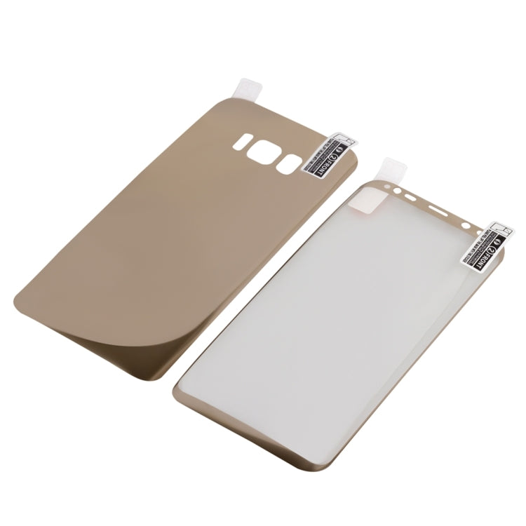 For Galaxy S8 + / G9550 Angibabe 0.1mm PET Curved Electroplate Front + Back Soft Full Screen Protector Film