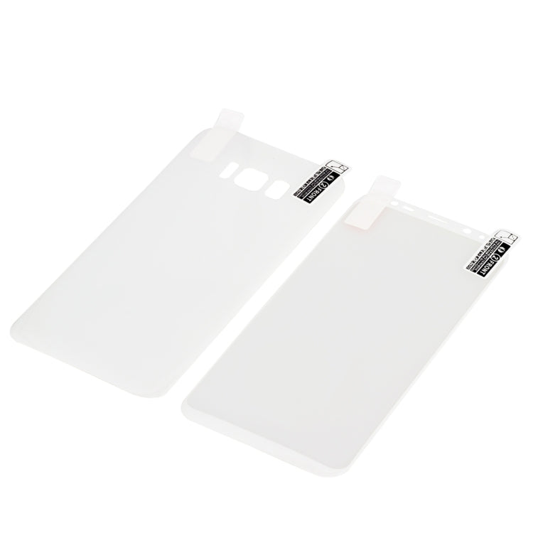 For Galaxy S8 + / G9550 Angibabe 0.1mm PET Curved Electroplate Front + Back Soft Full Screen Protector Film