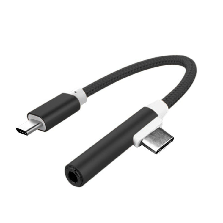 Type-C 3.5mm Aluminum Alloy + Nylon Audio Adapter, Length: 12cm, For Xiaomi , Huawei , Letv