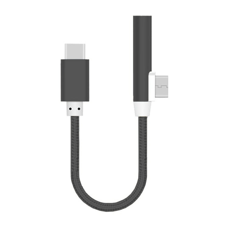 Type-C 3.5mm Aluminum Alloy + Nylon Audio Adapter, Length: 12cm, For Xiaomi , Huawei , Letv